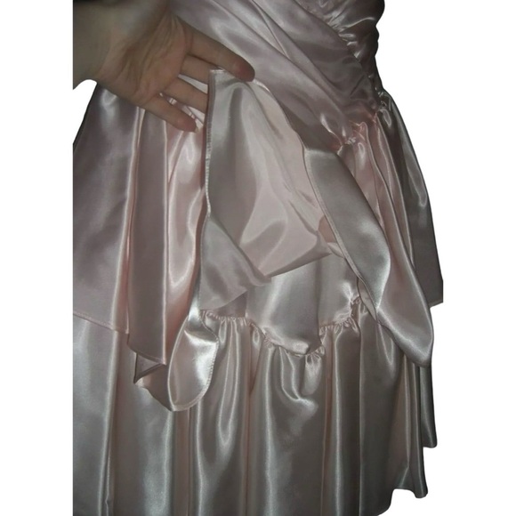 Zum Zum Dress Vintage 80s Princess Sequin Pink Bow Coquette Ballet Barbie Fairy - Picture 9 of 16